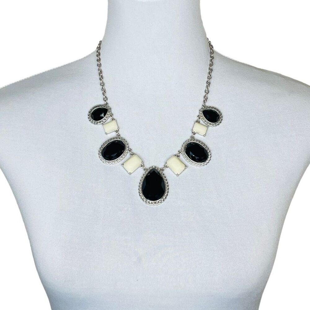 Black and Cream Statement Necklace
